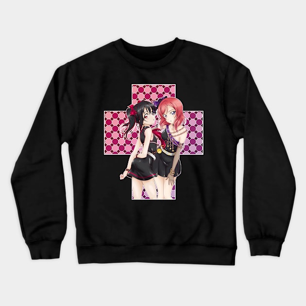 Niko Yazawa <3 Maki Nishikino - Love Novels version (edit.) Crewneck Sweatshirt by YueGraphicDesign